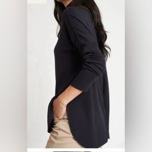 Kit And Ace Burrow Turtleneck Pullover Long Sleeve Long line Top Charcoal Gray